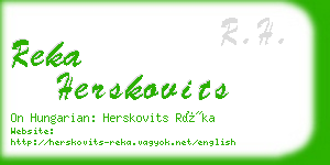 reka herskovits business card